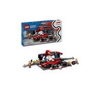 Lego City F1 Pit Stop & Pit Crew With Ferrari Car 60443 One Colour