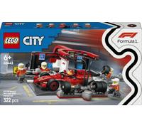 LEGO® City F1® Pit Stop & Pit Crew with Ferrari Car Racing Vehicle Toy 60443