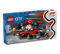 LEGO® City F1® Pit Stop & Pit Crew with Ferrari Car Racing Vehicle Toy 60443