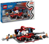 LEGO® City F1® Pit Stop & Pit Crew with Ferrari Car Racing Vehicle Toy 60443