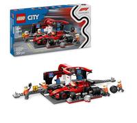 LEGO® City F1® Pit Stop & Pit Crew with Ferrari Car Racing Vehicle Toy 60443