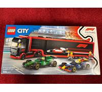 LEGO® City F1® Truck with RB20 & AMR24 F1® Cars Toy Race Vehicle Transporter Playset 60445