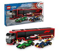 LEGO® City F1® Truck with RB20 & AMR24 F1® Cars Toy Race Vehicle Transporter Playset 60445