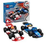 LEGO City F1 Williams Racing & Haas F1 Race Car Toys - Car Building Toy Set for Kids Boys and Girls Ages 4+ - F1 Preschool Toy for Fans - Gift Idea
