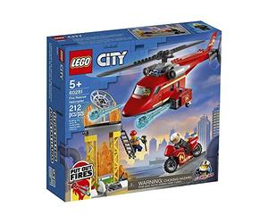 LEGO City Fire Rescue Helicopter 60281 Building Kit; Firefighter Toy and Fun Playset for Kids, New 2021 (212 Pieces)