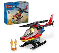 LEGO City Fire Rescue Helicopter Toy Gift Building Blocks Kids 4-7 Play