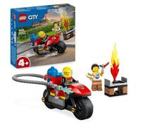 LEGO City Fire Rescue Motorcycle, Motorbike Toy Playset for 4 Plus Year Old Boys & Girls, Includes 2 Minifigures for Imaginative Play, Fun Vehicle Gift Idea for Preschool Kids 60410
