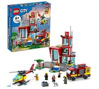 LEGO City Fire Station Set 60320 with Garage, Helicopter & Fire Engine Toys Plus Firefighter Minifigures, Emergency Vehicles Playset, Gifts for Kids Age 6 Plus