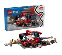 LEGO® City F1® Pit Stop & Pit Crew with Ferrari Car Racing Vehicle Toy 60443