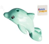 LEGO City Friends: Baby Dolphin Minifigure Aqua (Very Small, Less Than 1 inch)