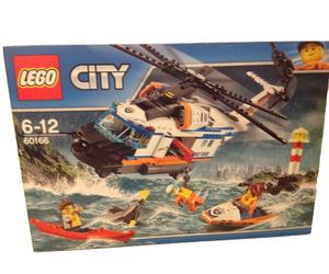 Lego City Heavy Duty Rescue Helicopter 60166 Coastguard with 4 Mini Figures New