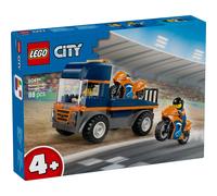 LEGO City Motorcycle Transporter Toy and 2 Minifigures 60491