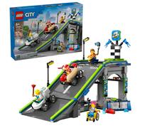 LEGO City No Limits: Race Car Ramp Track Toy - Building Toy for Kids Boys and Girls Ages 6+ - Soap Box Car Ramp for Racing with 2 Cars 4 Minifigure