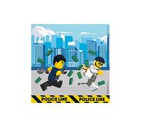 Lego City Napkins Table Accessories for Birthdays FSC Pack of 20 Colourful 33 x 33 cm - Multicoloured