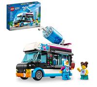 LEGO City Penguin Slushy Van Building Set 60384, Truck Toy for Kids 5+ Years Old with Costume Figure, Summer Series, Great Gift Idea for Boys and Girls, Blue
