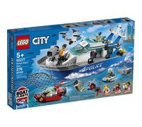 LEGO City Police Patrol Boat 60277 Building Kit; Cool Police Toy for K