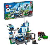 LEGO City Police Station with Van, Garbage Truck & Helicopter Toy 60316, Gifts for 6 Plus Year Old Kids, Boys & Girls with 5 Minifigures and Dog Toy
