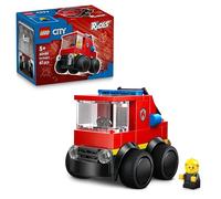 LEGO City Rides - Fire Engine Toy - Emergency Vehicles Building Set w/a Firefighter Junior Minifigure - Party Bag Fillers - Small Collectible Gift for 5+ Year Old Boys - 60482