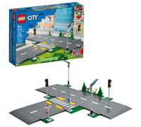 LEGO City Road Plates 60304 - Building Toy Set Featuring Traffic Lights Trees Glow in The Dark Bricks Combine City Series Sets Great Gift for Kid