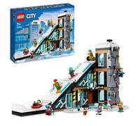 LEGO City Ski and Climbing Centre Set, 3-Level Modular Building with Slope, Winter Sports Shop, Café, Ski Lift and 8 Minifigures, Gift Toys for Kids, Boys, Girls 7+ Years Old 60366