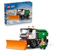 LEGO City Snowplough Truck Toy - Model Kit w/a Minifigure, Tools & Gritter Function - Birthday Gift Idea for 6+ Year Old Boys & Engineering Fans - 60490
