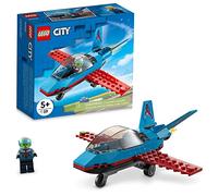 LEGO City Stunt Plane 60323 Building Kit; Toy Jet with Decorated Tail Fins and an Opening Cockpit, Plus a Pilot Minifigure with a Helmet; Fun Action Toy, Designed for Kids Aged 5 and up (59 Pieces)
