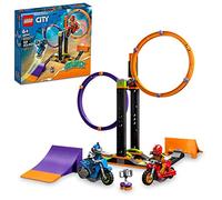 LEGO City Stuntz Spinning Stunt Challenge 60360-1 or 2 Player Tournaments with Flywheel-Powered Motorcycle Toys, Features 2 Minifigures and Ramps, Fun Gift Set Idea for Boys, Girls, or Kids Ages 6+