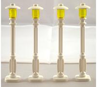 LEGO City White Lanterns with Yellow Lamp, 4 Piece Set