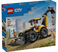 LEGO City Yellow Backhoe Loader - Construction Site Toy 60480