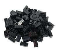 LEGO Classic 100 2 x 4 Stone with Stone Separator (Black)