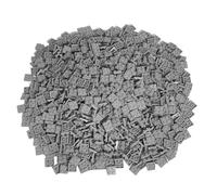 LEGO Classic 100 Pcs 2x2 Plate Building Set (3022) with Stone Separator (Light Grey)