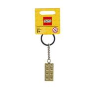 LEGO Keychain 2 x 4 Brick Metallic Gold 850808