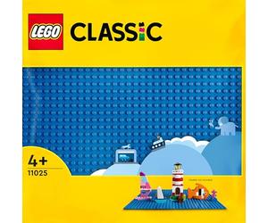 LEGO Classic Blue Baseplate 11025 | Toys for 4+ Year Old Boys, Build & Display Board Set, Square 26x26 Stud Building Base, Gift Idea, 1 Piece