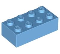 LEGO Classic Brick 2x4, Part 3001, Building Block (Medium Blue, 10, Bricks)