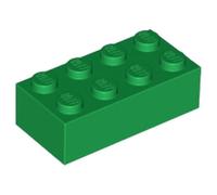 LEGO Classic Brick 2x4, Part 3001, Building Block, Part 3001, Choose Your Colour (Green, 10, Bricks)