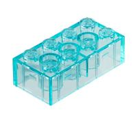 LEGO Classic Brick 2x4, Part 3001, Building Block, Part 3001, Choose Your Colour (Trans-Light Blue, 10, Bricks)
