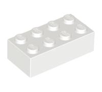 LEGO Classic Brick 2x4, Part 3001, Building Block, Part 3001, Choose Your Colour (White, 100, Bricks)