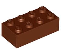 LEGO Classic Brick 2x4, Part 3001, Building Block (Reddish Brown, 10, Bricks)