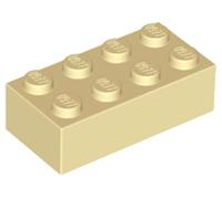 LEGO Classic Brick 2x4, Part 3001, Building Block (Tan, 10, Bricks)