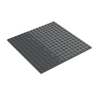 LEGO Classic Building Baseplate, 16 x 16 Studs, Part 91405 (Dark Bluish Gray, 5, Bricks)