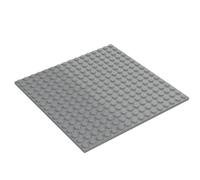LEGO Classic Building Baseplate, 16 x 16 Studs, Part 91405 (Light Bluish Gray, 2, Baseplates)