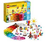 LEGO Classic Creative Party Box Bricks Set, Family Games to Play Together, Includes 12 Mini-Build Toys: Teddy Bear, Clown, Unicorn, Fun for All Aged 5 Plus 11029