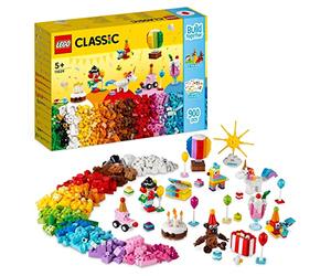 LEGO Classic Creative Party Box Bricks Set, Family Games to Play Together, Includes 12 Mini-Build Toys: Teddy Bear, Clown, Unicorn, Fun for All Aged 5 Plus 11029