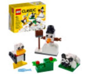LEGO Classic Creative White Bricks 11012 Building Kit; Toy Building Set for Creative Play with 3 Build Ideas Including a Snowman Sheep and Seagull;