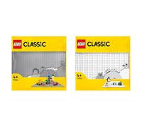 LEGO Classic Grey Baseplate 48x48 & White Baseplate 32x32