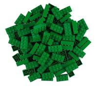 LEGO Classic Pack of 100 2x4 Stones (3001) with Stone Separator (Green)