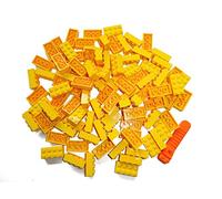 LEGO Classic Pack of 100 2x4 Stones (3001) with Stone Separator (Yellow)