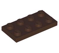 LEGO Construction Plate 2x4, Part 3020 (Dark Brown, 10, Bricks)