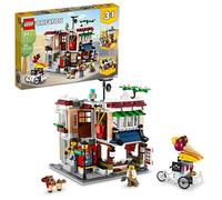 LEGO Creator 3 in 1 Downtown Noodle Shop House, Transforms from Noodle Shop to Bike Shop to Arcade, Modular Building Set, Toy Gift for Kids 8 Years and Up, 31131