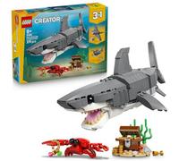 Lego Creator 3 In 1 Fierce Shark With A Treasure Chest Toy - Sea Animal Figure Transforms Into An Anglerfish Or Manta Ray - Room
